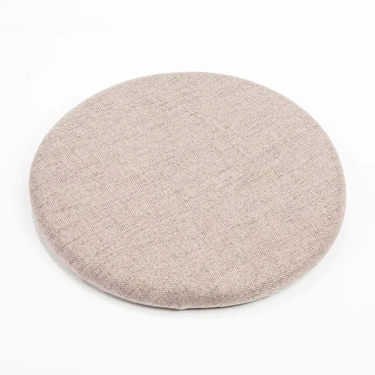 Studiophotography top view of a Wobblez Taupe / Beige Skins cover for the Savvy & Spine wobble stools on a white background