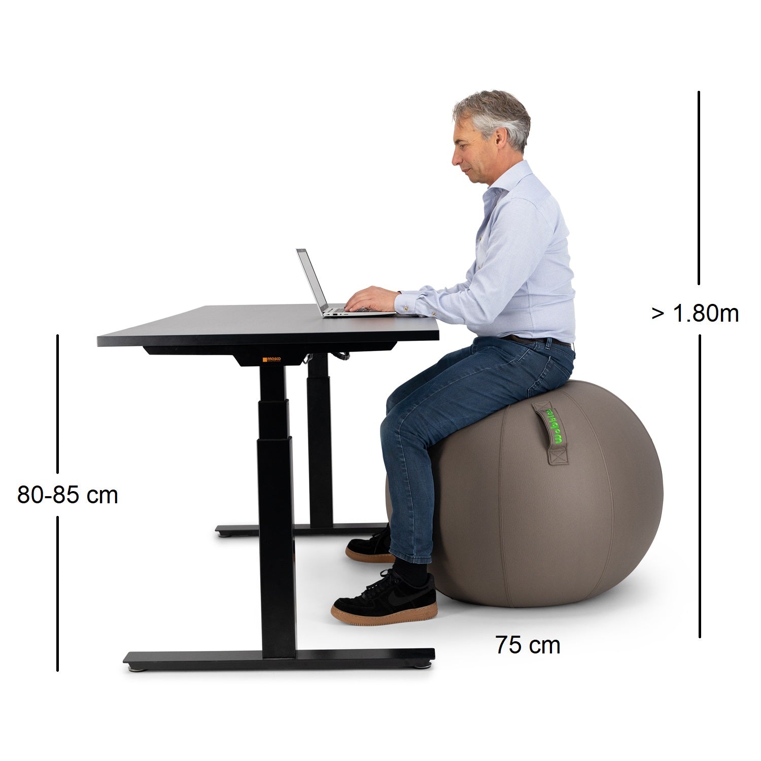 Sphere Zitbal 75 cm voor mensen > 1,80 m