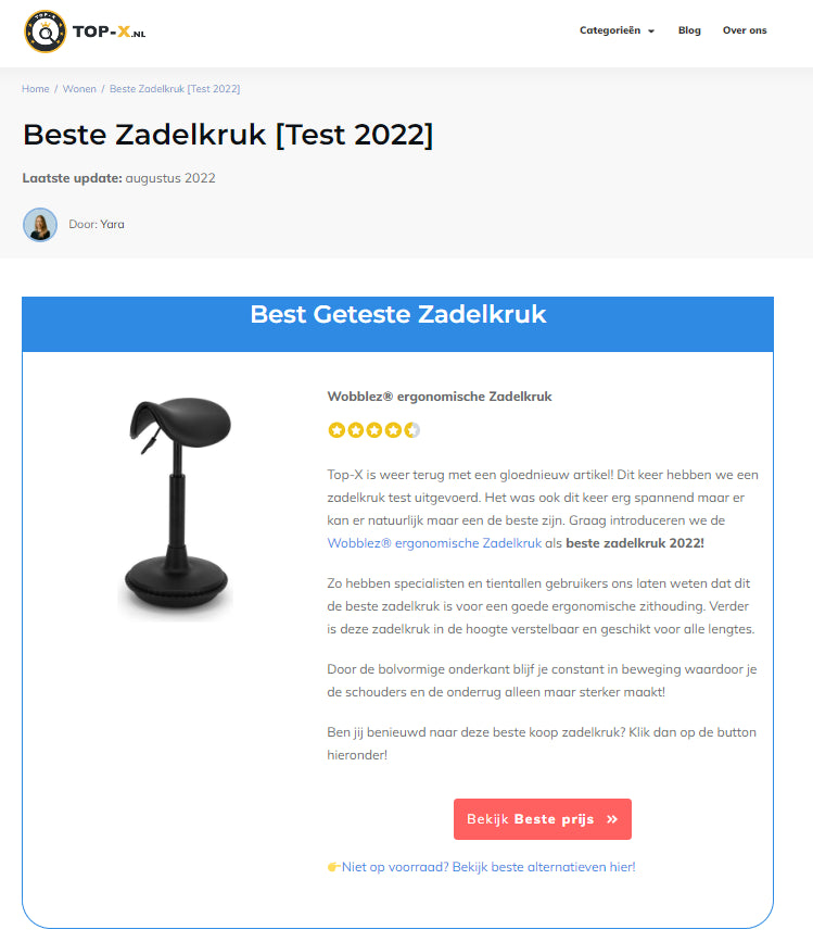Wobblez Zadelkruk Test 2022 Best getest